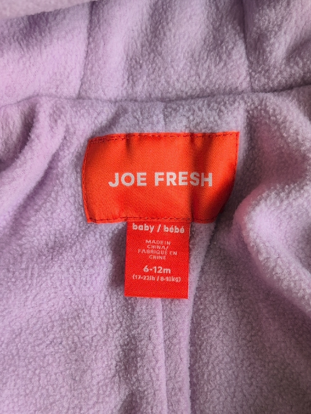 Joe Fresh Floral Puffer Snowsuit Fleece Lined One Piece Bunting Baby Girl 6-12M - Picture 5 of 9